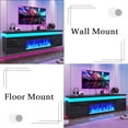 thumbnail image 2 of Blotout 70'' Fireplace TV Stand with 36'' Fireplace, Gloss Wall Mounted Fireplace Entertainment Center with Storage&Power Outlet, Modern LED Light Console for Wall-mounted TV Up to 80'', 2 of 13