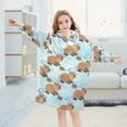 thumbnail image 5 of joogoo Wearable Blanket Cute Capybara Skiing Hoodie for Oversized Sherpa Hooded 3-14 YR M, 5 of 7