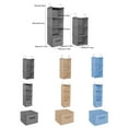 thumbnail image 4 of jesticaly Cotton Linen Hanging Closet Clothes Organizer Bag Foldable Shelves Rack Blue Drawer, 4 of 6