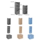 thumbnail image 4 of Armario colgante de lino y algodón Toystoory, organizador de ropa de 3 capas, estante plegable, color Gris, 4 of 6