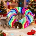 thumbnail image 4 of Lit Tunnel Douillet pour Chat, Maisonnette Pliable Ronde, Aire de Jeux pour Usage Intérieur dans le Salon et la Chambre, Divertissement pour Animaux et Design Charmant, 4 of 4