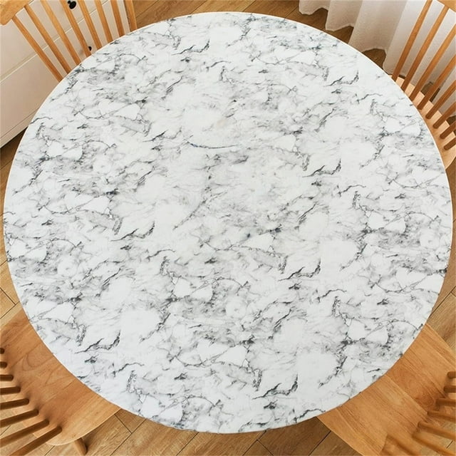 Round Elastic Tablecloth and Oil Dining Table Cover Stretchable Fitted Table Mat For Kitchen and Party Use Fabric Tablecloth round Table Christmas Cover 6x6 Tablecloth 2022 Table Cover Back to School