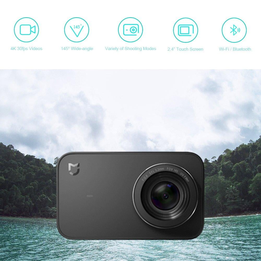 voering Ziekte B olie Xiaomi Mi 4K Action Camera, 2.4” Touchscreen WiFi Sports Camera with Sony  Image Sensor, 145° Wide Angle 4K/30fps 1080P/100fps Video Raw Image  Official - Walmart.com