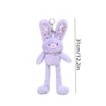 thumbnail image 3 of Llavero de peluche de peluche – Peluche de conejo de Pascua adorable, clip de viaje divertido, figura de peluche decorativa suave, regalo de cumpleaños navideño genial, 3 of 5