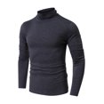 thumbnail image 1 of T-shirt Décontracté à Col Roulé à Manches Longues et à Base Slim pour Homme, 1 of 10