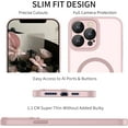 thumbnail image 3 of AIR-iPhone 13 Pro Case with MagSafe, Phone Case iPhone 13 Pro Magnetic Slim Thin Translucent Matte Back Shockproof Anti-Yellow Protective Cover Case for iPhone 13 Pro Pink, 3 of 4