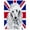 White, variant on Caroline's Treasures White Standard Poodle with English Union Jack British Flag Glass Cutting Board Large Size