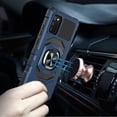 thumbnail image 3 of Phone Case for Samsung Galaxy A03S Hybrid Dual Layer with Rotate Magnetic Ring Stand Holder Kickstand, Rugged Shockproof Protective Cover for Galaxy A03S - Blue, 3 of 7