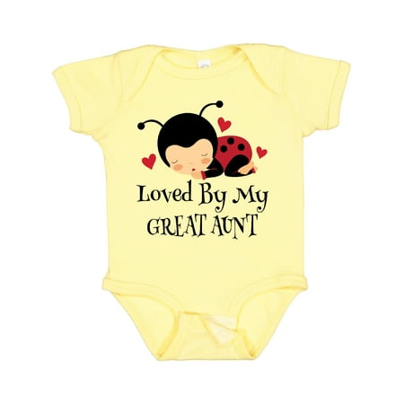 

Inktastic Loved by My Great Aunt Gift Baby Boy or Baby Girl Bodysuit