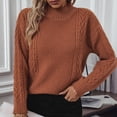 thumbnail image 4 of Sweaters for Women, Women's Casual Round Neck Long Sleeve Sweater Knitted Stripe Loose Blouse, 4 of 9