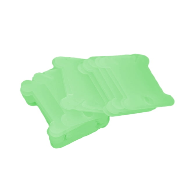 Embroidery Thread Winding Card Organizer Cross-stitch Line Thread Bobbin Plastic Card, green, 100pcs
