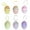 B, variant on 6Pcs Easter Egg Hanging Ornaments, Colorful Double-Side Print Shatterproof Foam Eggs, Spring Decor with Gold Hanging String, for Tree Wreath Garland Window Party Backdrop