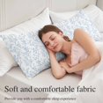 thumbnail image 5 of Blue Spring Floral Body Pillow Covers 20"x54", Summer Botanical Watercolor Soft Brushed Microfiber Breathable Throw Pillow Covers, Decorative Pillowcase with Zipper for Couch Sofa Bedroom Living Room, 5 of 9