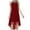 Red, variant on Women's Summer Formal Dress Flowy Sleeveless Mock Neck Midi Dress Fashion Cocktail Dress