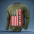 thumbnail image 2 of Puliio 250Th Anniversary Us Shirt For Men's American Flag Printing Long Sleeve Crewneck Tee Tops For Celebrate America's 250Th Anniversary（Army Green,L), 2 of 5