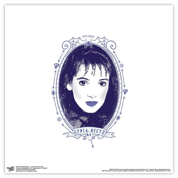 Gallery Pops Beetlejuice - Lydia Deetz Portrait Wall Art, Unframed Version, 12" x 12"
