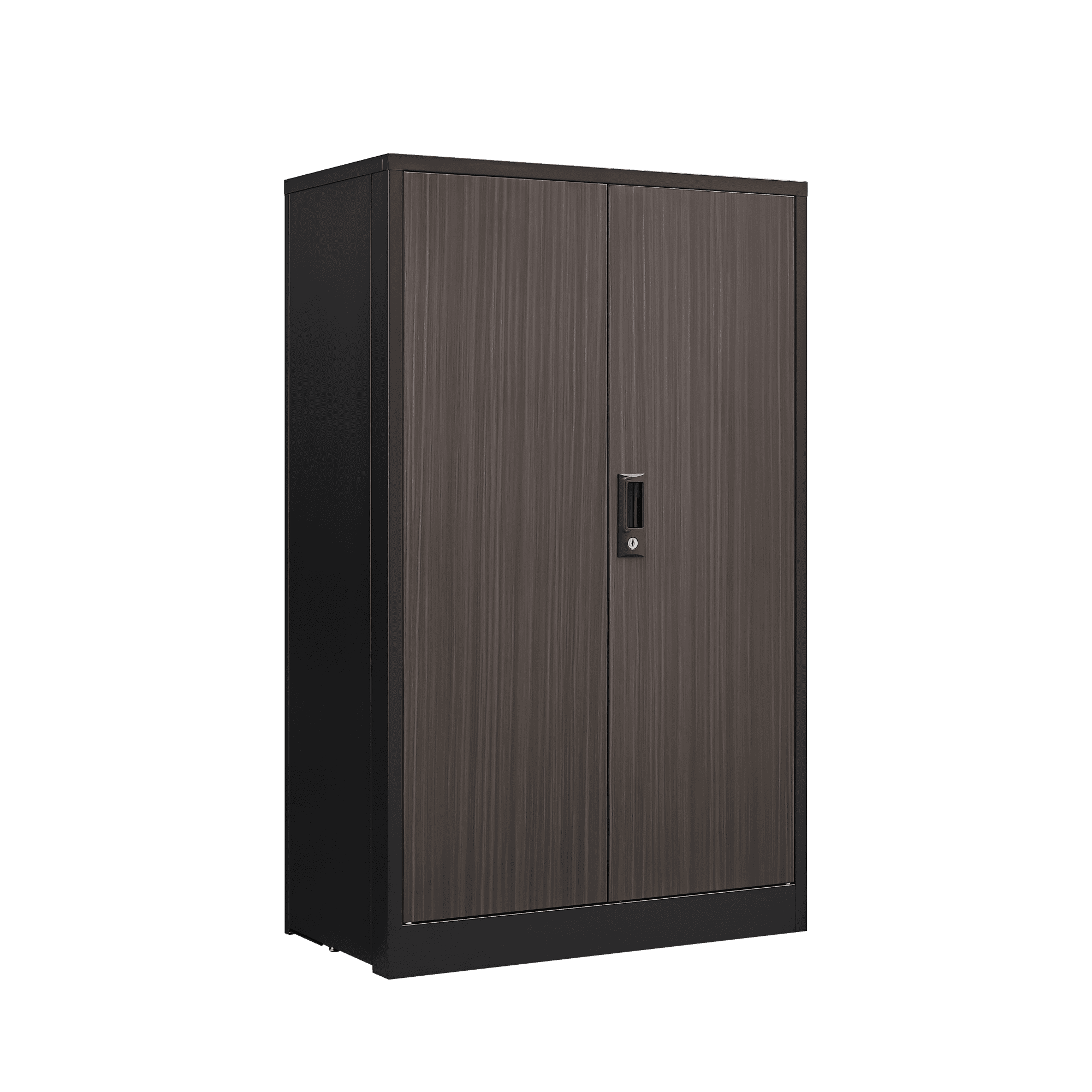 Metal Storage Cabinet File Cabinet Folding Storage Locker Cabinet for Home Office,School,Garage,Brown