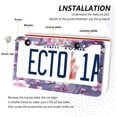 thumbnail image 5 of GZHJMY 2 Pcs License Plate Frame Peach Blossom License Plate Cover Universal Aluminum US Car Tag Frame with 2 Holes and Screws for Front & Back License Plate Decorative, 5 of 7