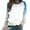 White, variant on Raeneomay Long Sleeve Shirts for Women Ladies' Fashionable Printed Hooded Raglan Long Sleeved Round Neck Top