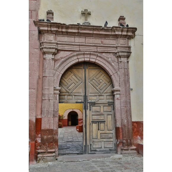 San Miguel De Allende, Mexico. Open doorway into plaza of church Poster Print by Darrell Gulin (18 x 24)