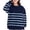 Navy, variant on Zpanxa Girls Color Contrast Striped Crew Neck Pullover Sweater Long Sleeve Soft Knit Casual Kids Shirts Sweaters for Girls
