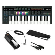 Novation SL MKIII Midi and CV Electronic Keyboard Controller (49-Note Keyboard) with Sustain Pedal, Cover, & Cable