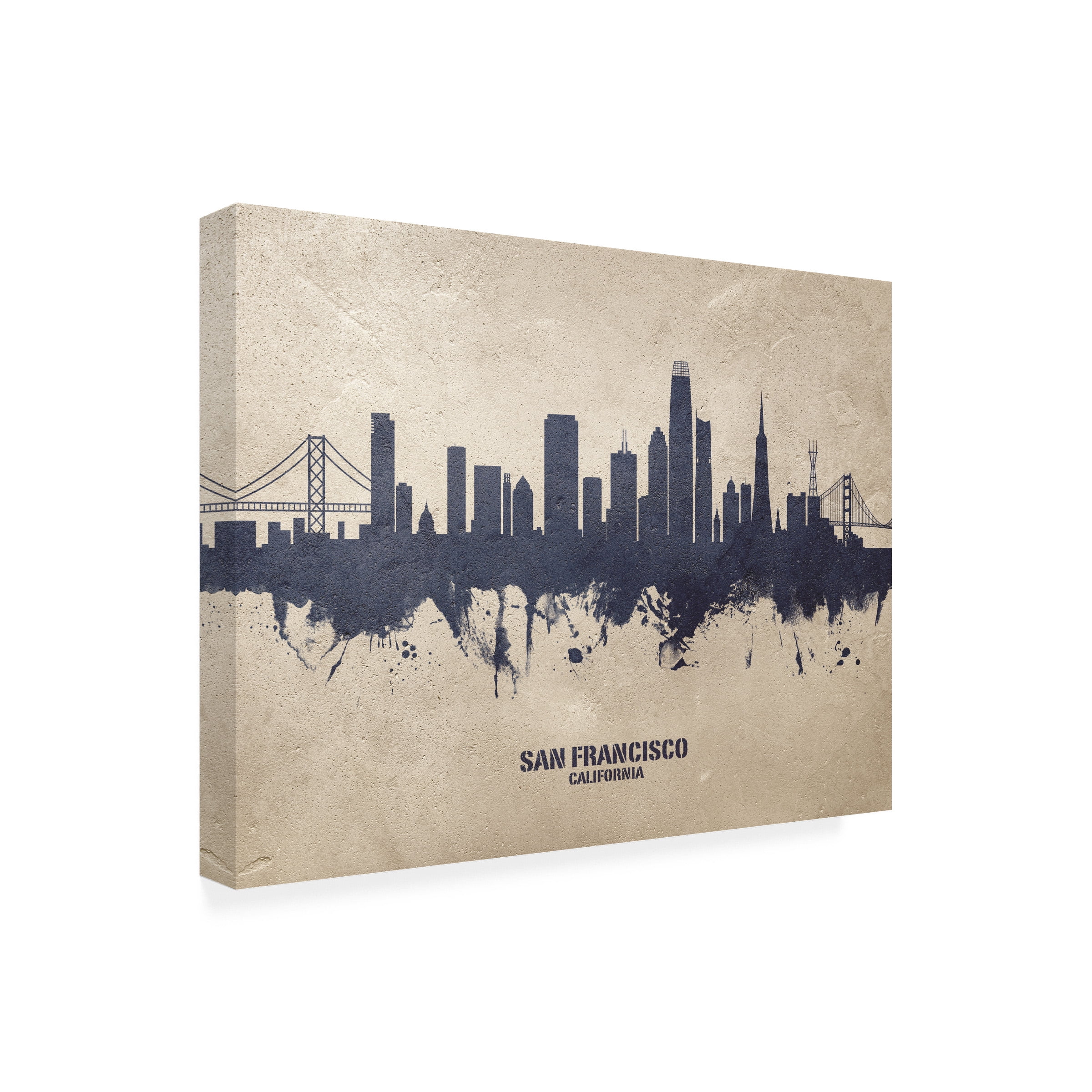 Michael Tompsett 'San Francisco California Skyline Concrete' Canvas Art