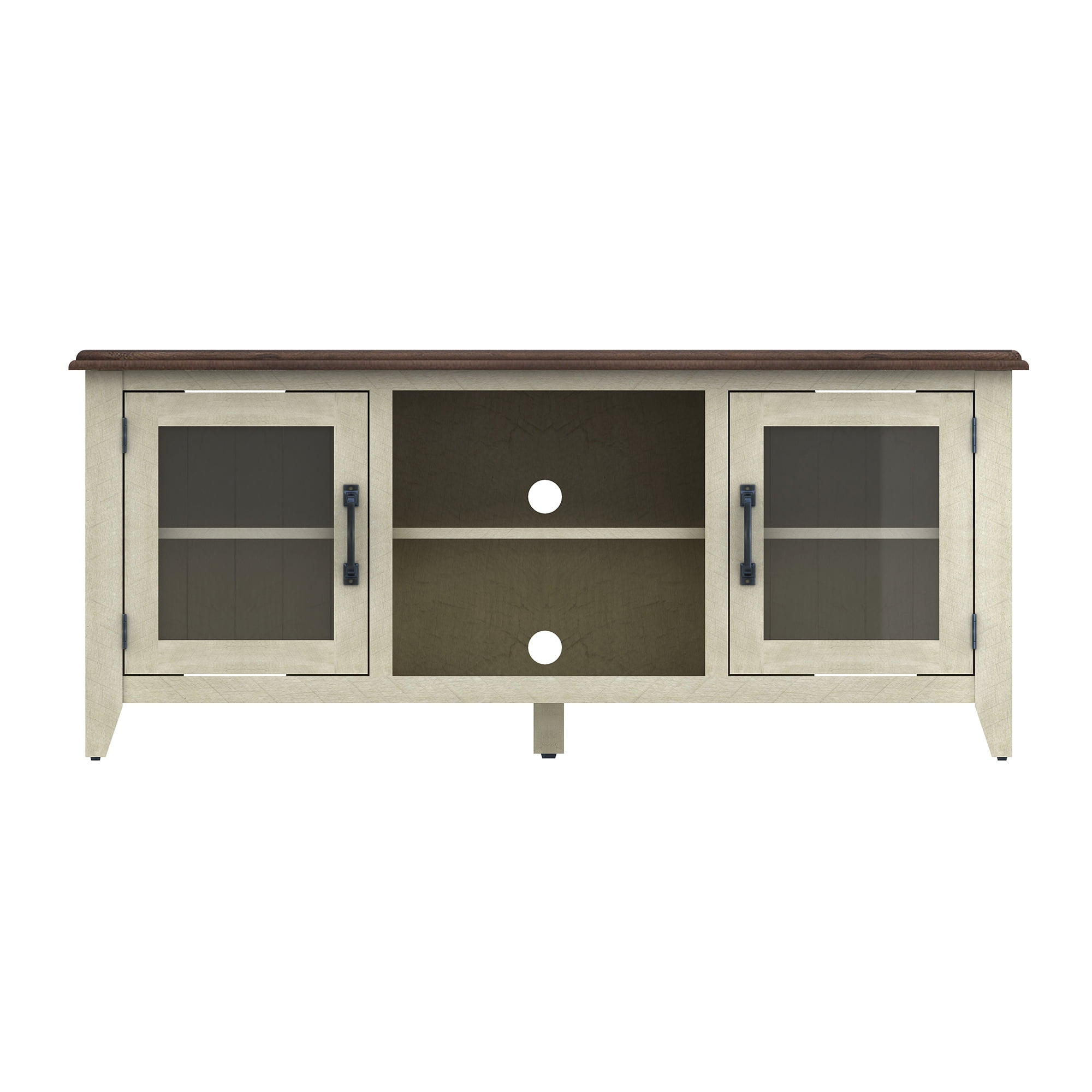 Maplecrest Brushed White TV Stand for TVs up to 60"