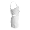 thumbnail image 3 of Caoirhny Women Summer 2 Piece Outfits Lace Ruffle Tie Front Camisole and Slits Mini Skirt Set for Streetwear Aesthetic Clothes, 3 of 8