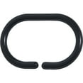 thumbnail image 2 of Solid Black Plastic Shower Curtain Rings - Set of 12, 2 of 5