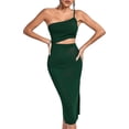 thumbnail image 3 of Robe Maxi en Chiffon Sans Manches à Col Licou d'Été pour Femme, Soirée, Plage, Taille p-2TG, 3 of 4