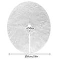 thumbnail image 3 of Falda de árbol de Navidad MINGTAI piel sintética blanca como la nieve 155 cm, 3 of 6