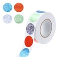 thumbnail image 1 of Uxcell 1000Pcs Circle Stickers Self-Adhesive Sparkly Stickers Glitter Foil Incentive Stickers for Reward Classroom Teacher Supply Envelope Birthday Package Decoration,Green,1 Inch, 1 of 6