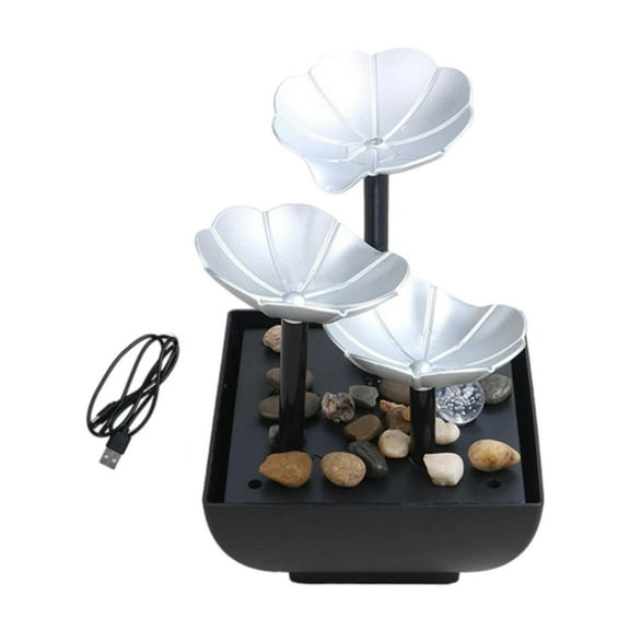 deevoka Tabletop Fountain Compact USB Powered Desktop Fountain for Indoor Patio Home