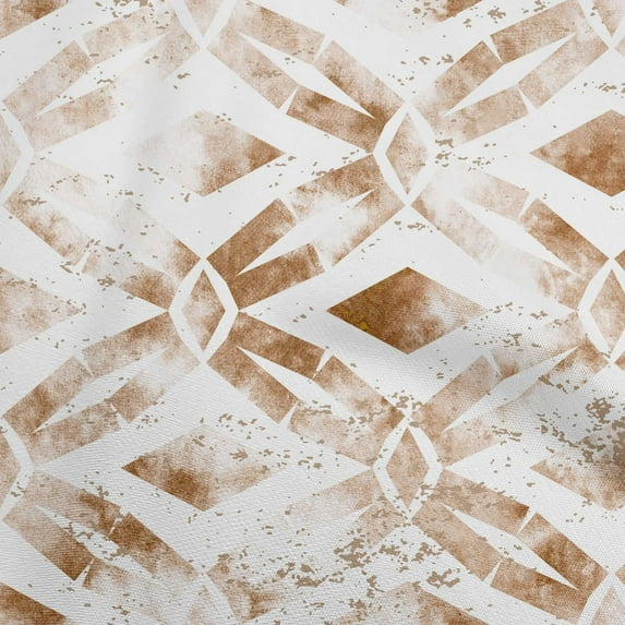oneOone Velvet Brown Fabric Geometrical Water Color Dress Material Fabric Print Fabric By The Yard 58 Inch Wide