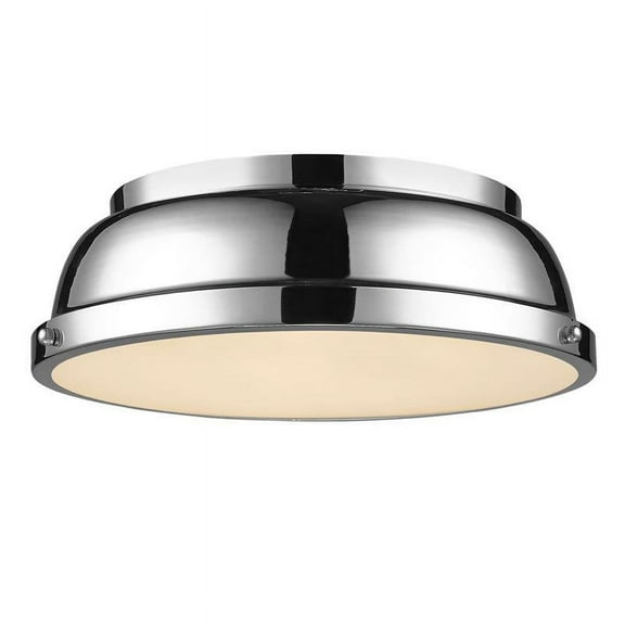 Yep by Golden Lighting Duncan 2-light Flush Mount in Chrome