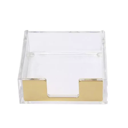 Buqoo Acrylic Sticky Notes Pad Holder Desktop Organizer 3.5X3.3 Inch Memo Hol...