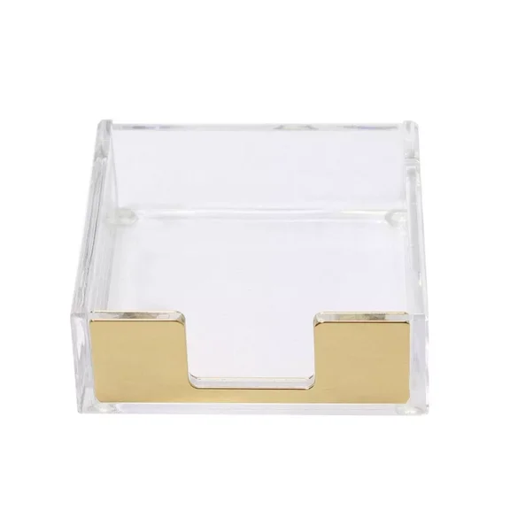Buqoo Acrylic Sticky Notes Pad Holder Desktop Organizer 3.5X3.3 Inch Memo Hol...