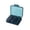 Dark Green, variant on 7 Day Pill Organizer Box, Weekly Medication Container with Hinged Lid, Portable Translucent Plastic Pill Case for Travel Desktop Storage, Clear White