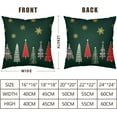 thumbnail image 6 of Christmas Tree Pillow Covers 16x16 Dark Green Forest Christmas Throw Pillow Cover Set of 2 Gold Snowflake Pillow Protectors Outdoor Square Cushion Cases for Farmhouse Living Room Decor, 6 of 6