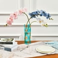 thumbnail image 3 of Blue Background Squares Pattern Plastic Vase 11.8'' x 3.9'' Transparent Non Breakable Decorative for Family, 3 of 6