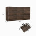 thumbnail image 5 of ANPOO Mid-Century Modern 9 Drawers Dresser for Bedroom, 63'' Wide Handleless Chest of Drawers w/Power Outlet, Curved Profile Design, Dresser TV Stand with Organizer Storage for Living Room, Entryway, 5 of 8