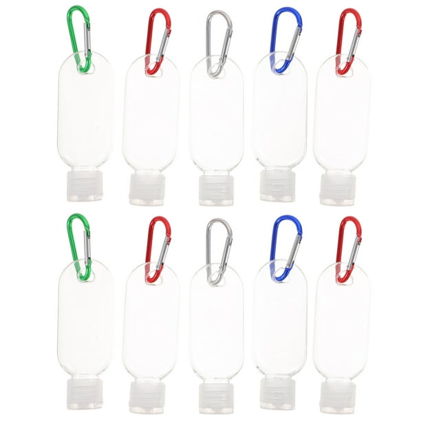 10 sets viajar botellas vacías recipiente desinfectante de mano botella sub paquete