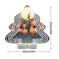 thumbnail image 7 of Metal Hanging Christmas Tree Wind Spinner - Festive Garden Decoration with Cheerful Reindeer Design for Holiday Spirit in Yard, 7 of 7
