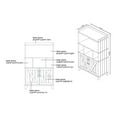 thumbnail image 7 of Furniture of America Tusca Rustic Wood Multi-Storage Sideboard Buffet, Distressed Walnut, 7 of 7