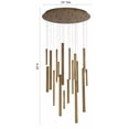 thumbnail image 3 of 31445-038 Eurofase Lighting Santana Chandelier 18 Light-Antique Brass Gold Finish, 3 of 3