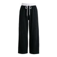 thumbnail image 2 of Tween Girl Sweatpants Wide Leg Baggy Joggers Casual Long Trousers with Pockets Tween Girl Pants 11-12 Years, 2 of 5