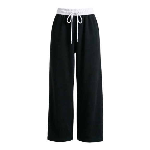 Gunia Sweatpants For Little Girls Joggers Loose Fit Pocketed Straight Leg Pants For Kids Comfortable Everyday Trousers With Pockets Athletic Pants Black 5-6 Years