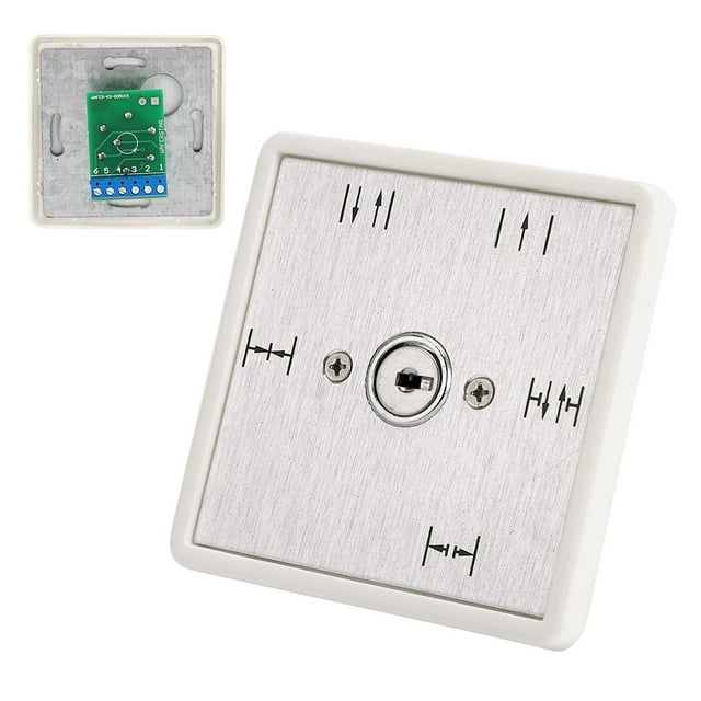 5 Funciones Interruptor de Llave de Cinco Posició, Interruptor Autico de Llave de Puerta Corredera Auticica de Llave Corrediza, Puerta Corredizas de Oficina para Puerta