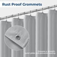 thumbnail image 3 of Yiannan Light Gray PEVA Shower Curtain Liner, Rustproof Grommets, Waterproof, 3 Magnets，36x72, 3 of 7